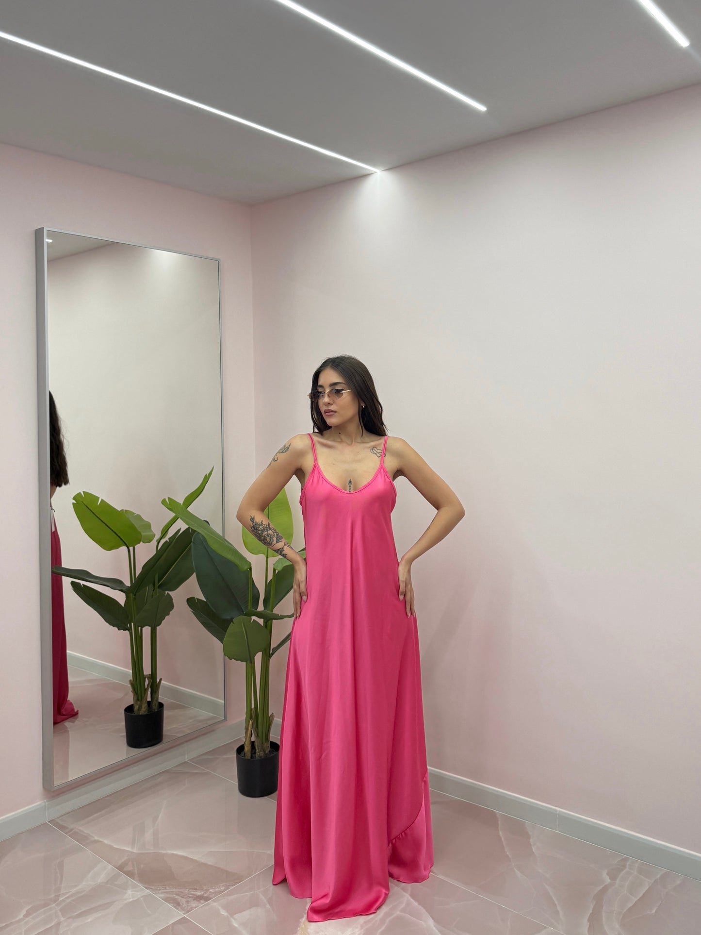 LONG DRESS SATIN