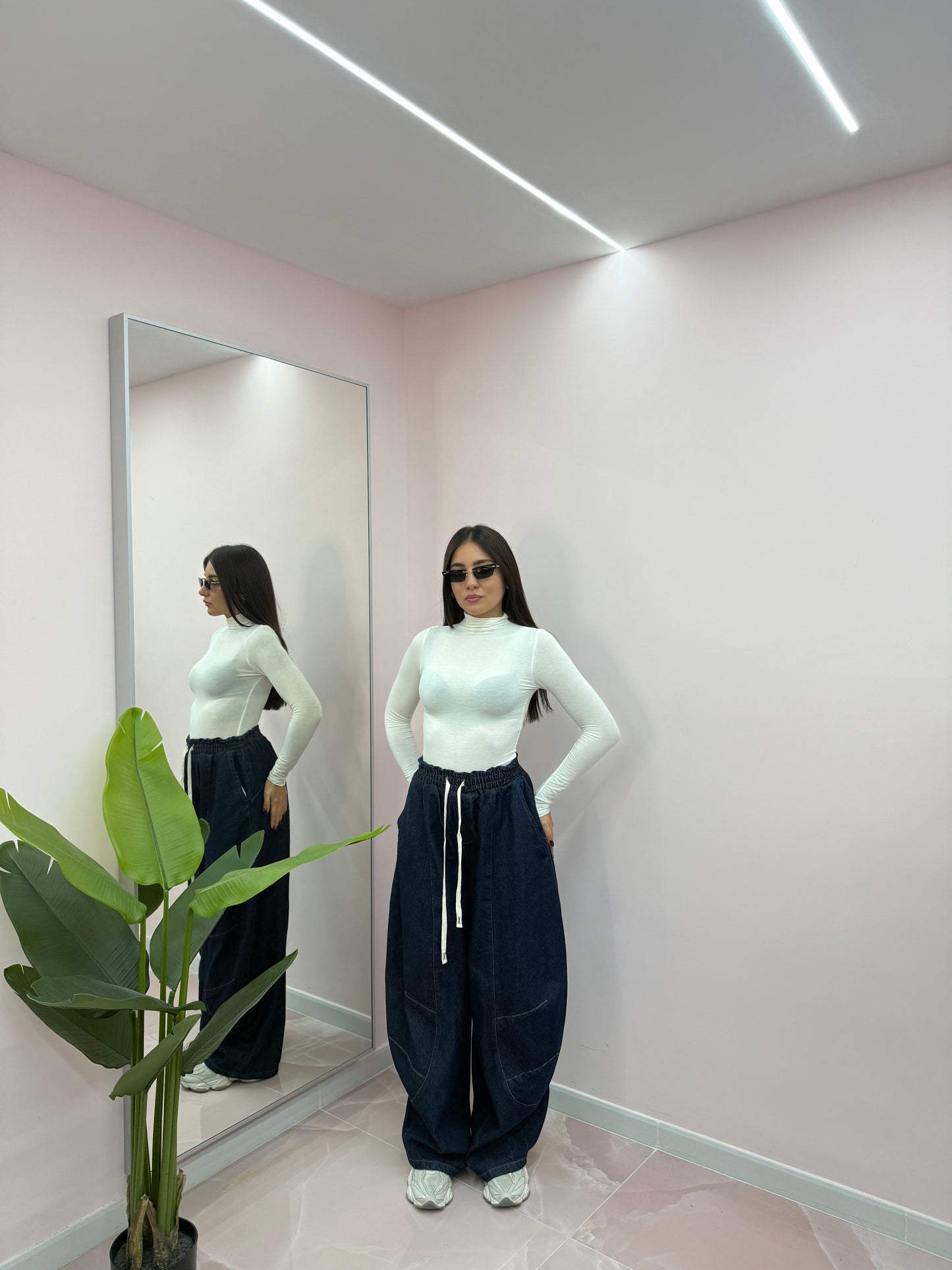 DENIM BALLOON BLUE E BLACK