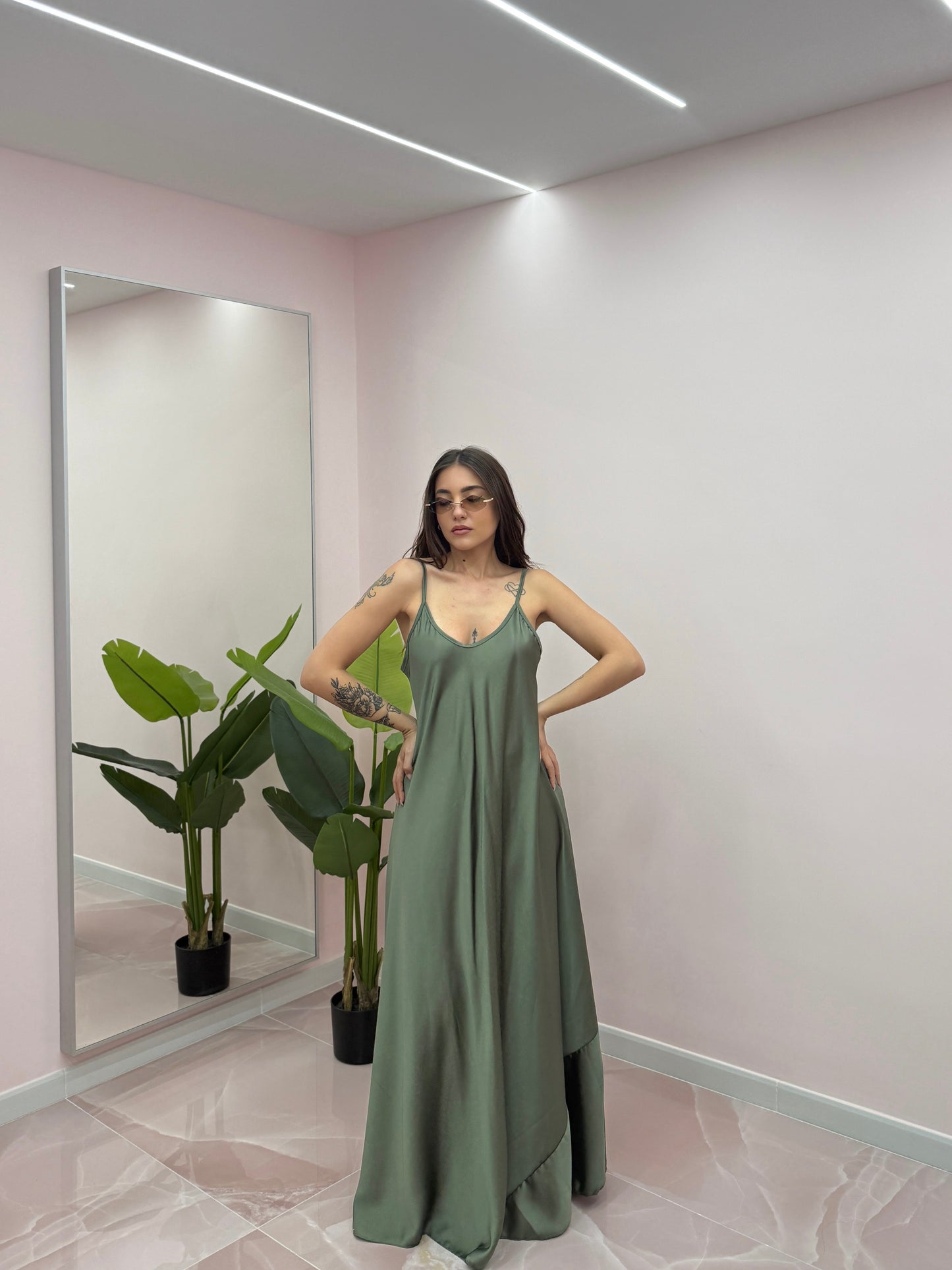 LONG DRESS SATIN