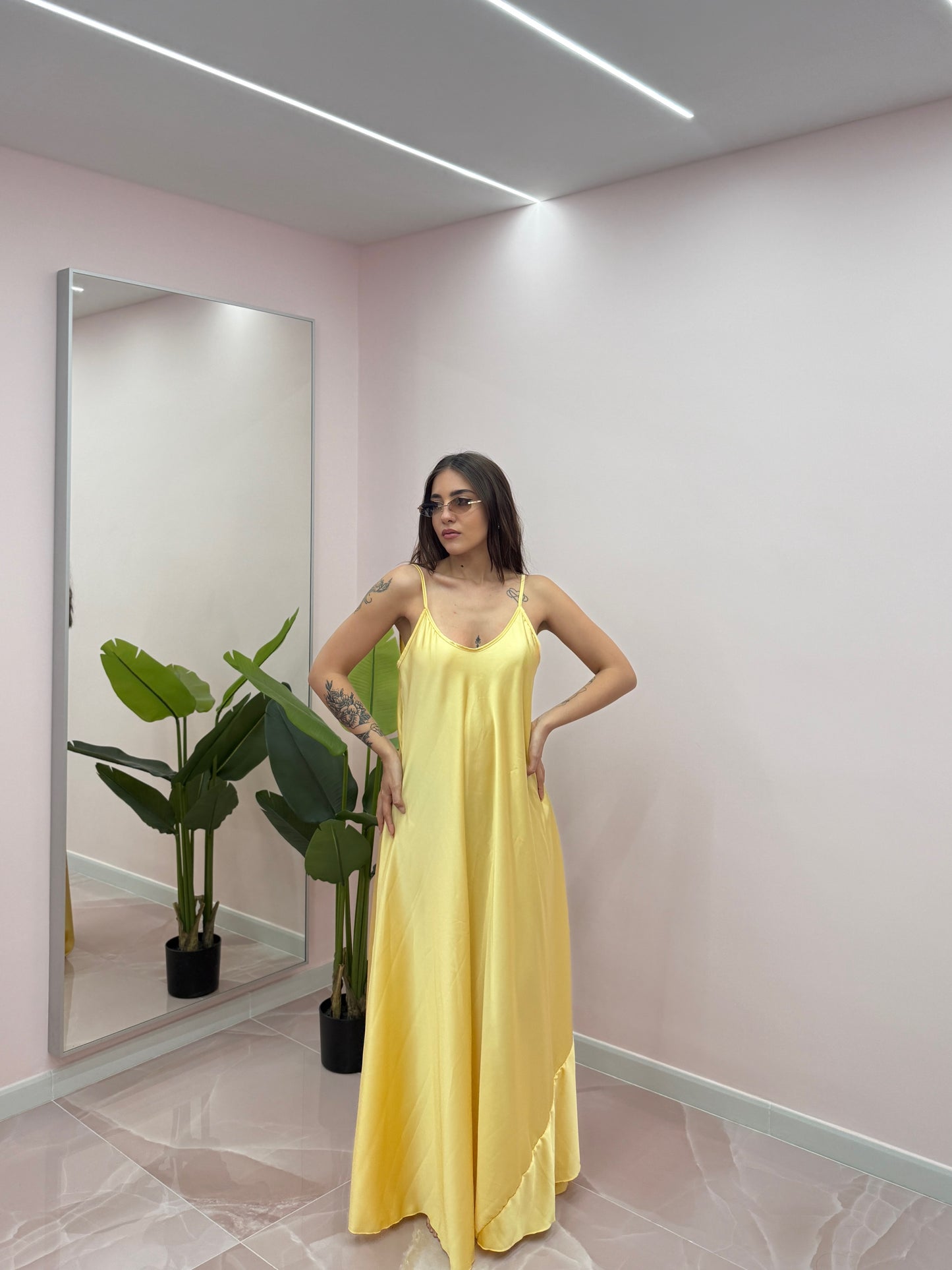 LONG DRESS SATIN