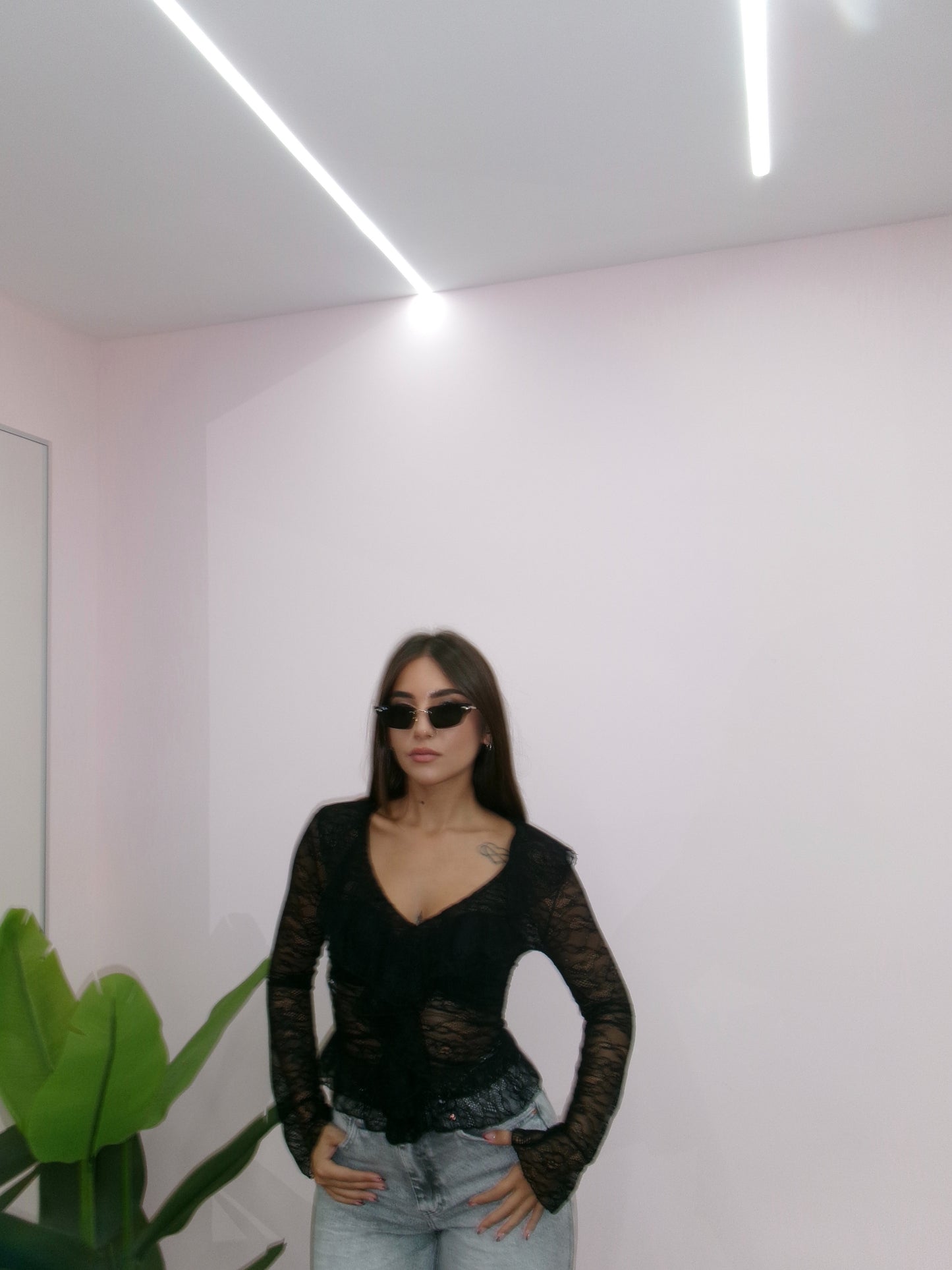 MAGLIA IN PIZZO NERA