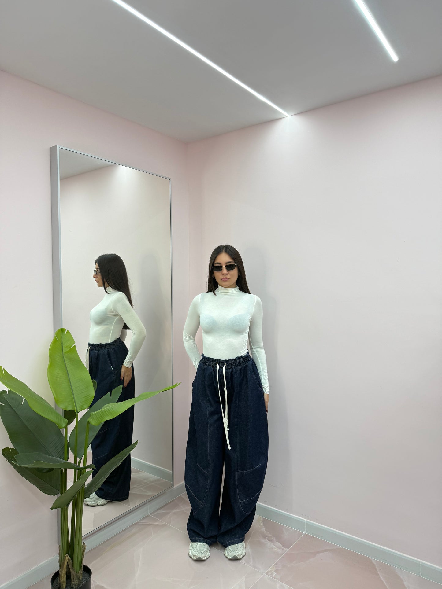 DENIM BALLOON BLUE E BLACK