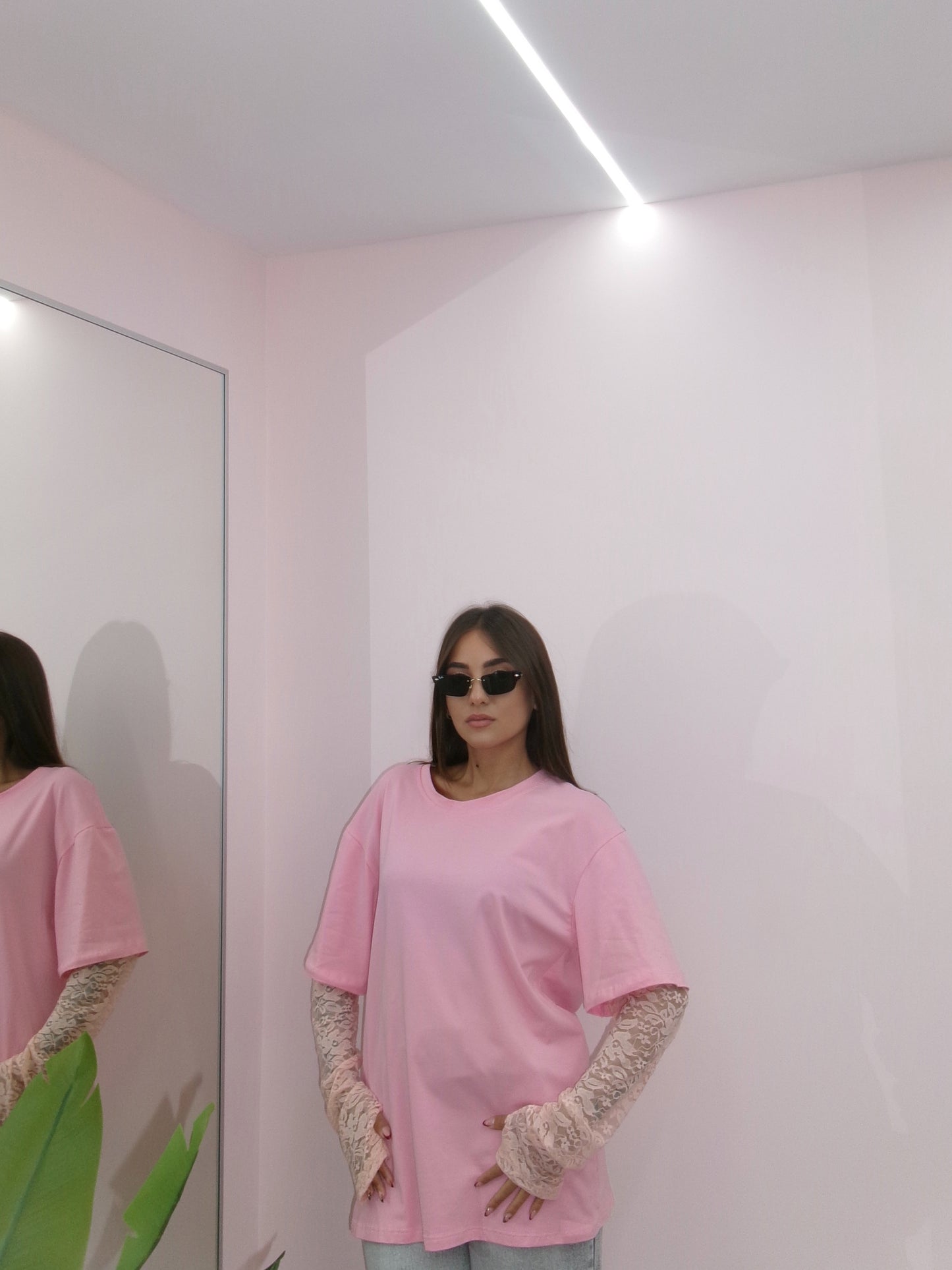 MAGLIA MANICA IN PIZZO