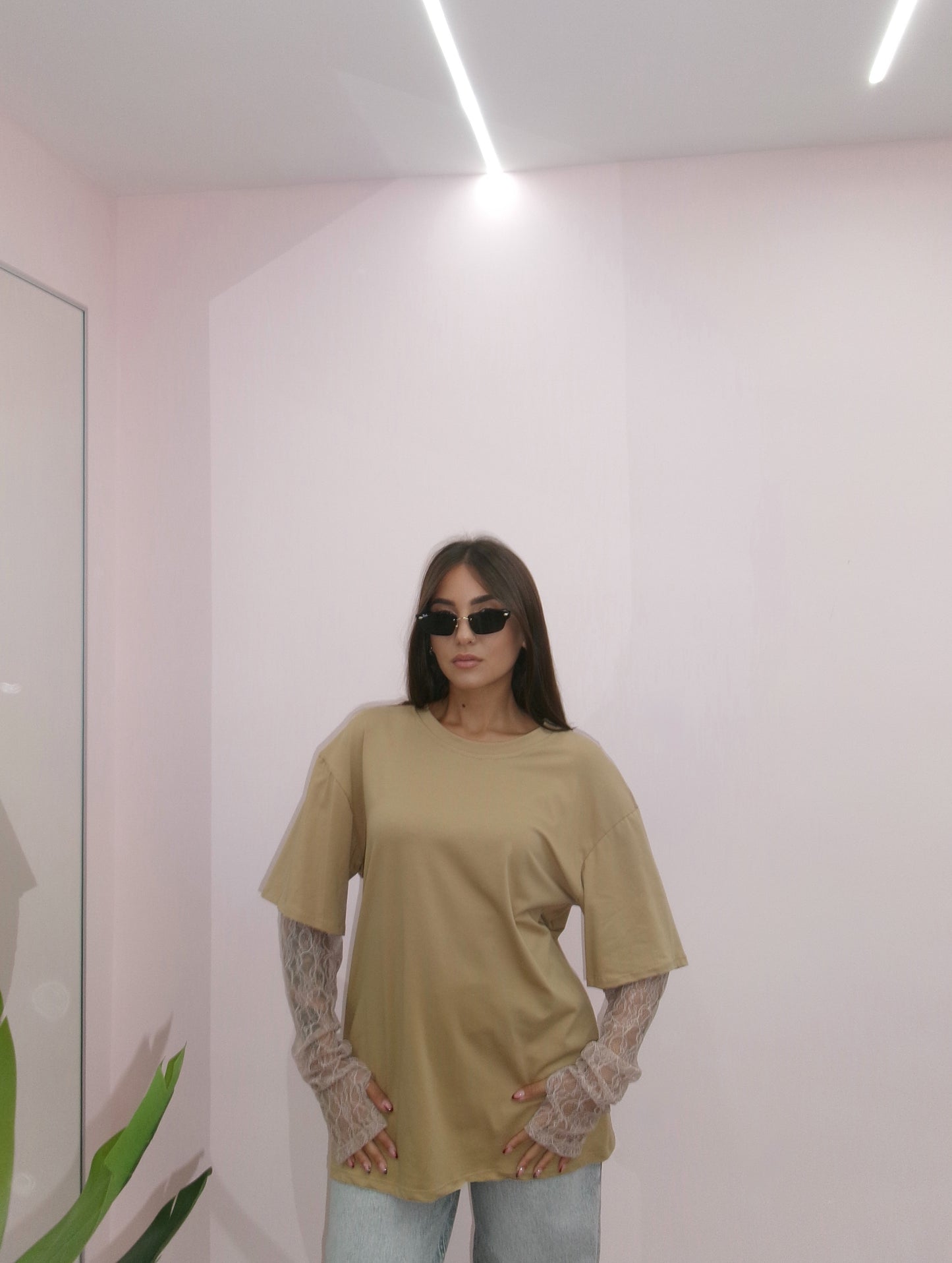 MAGLIA MANICA IN PIZZO