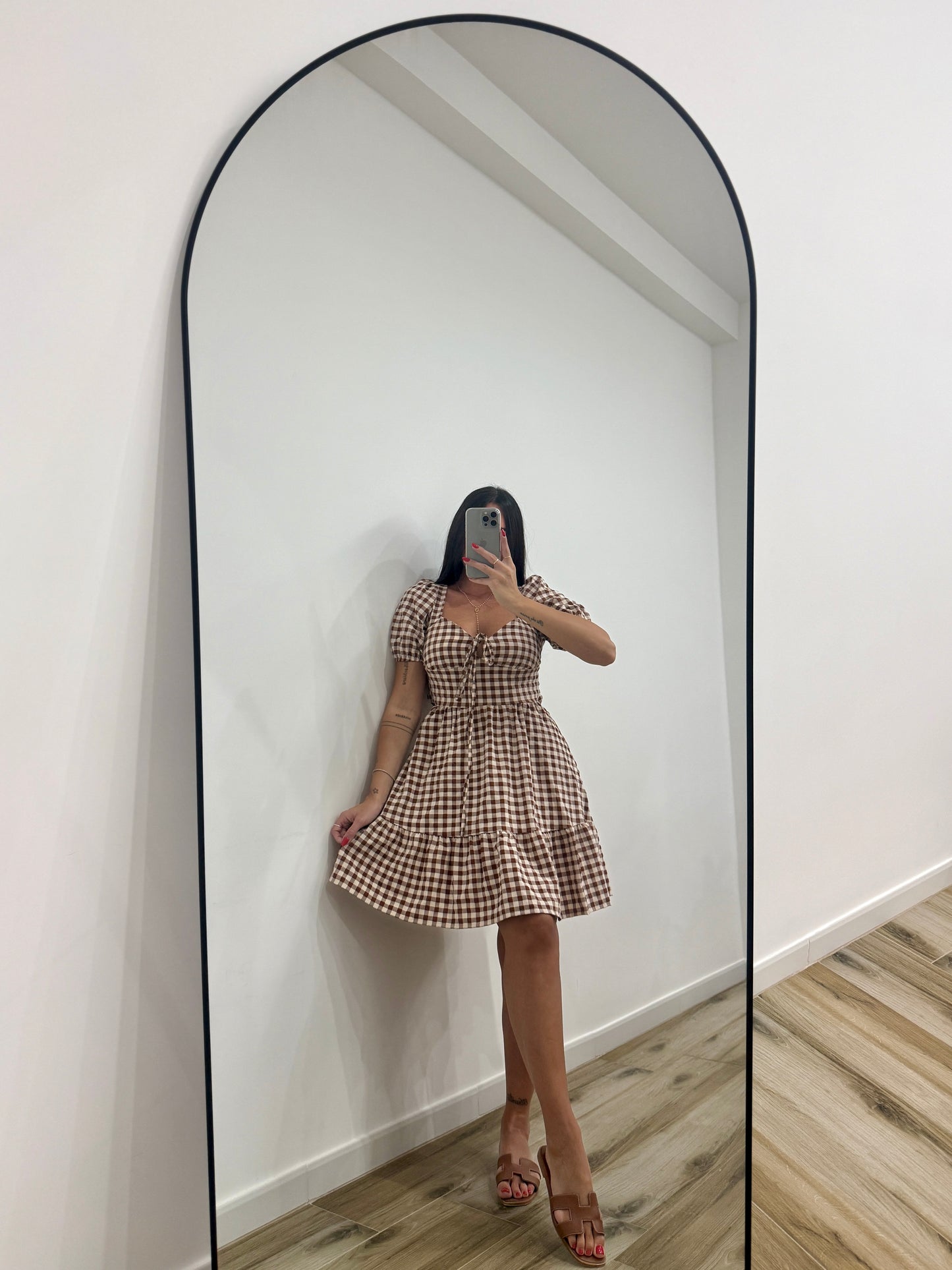 MINI DRESS DOLLY MARRONE