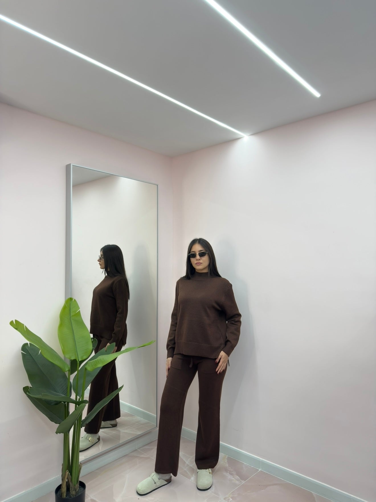 COORDINATO IN LANA RASATA