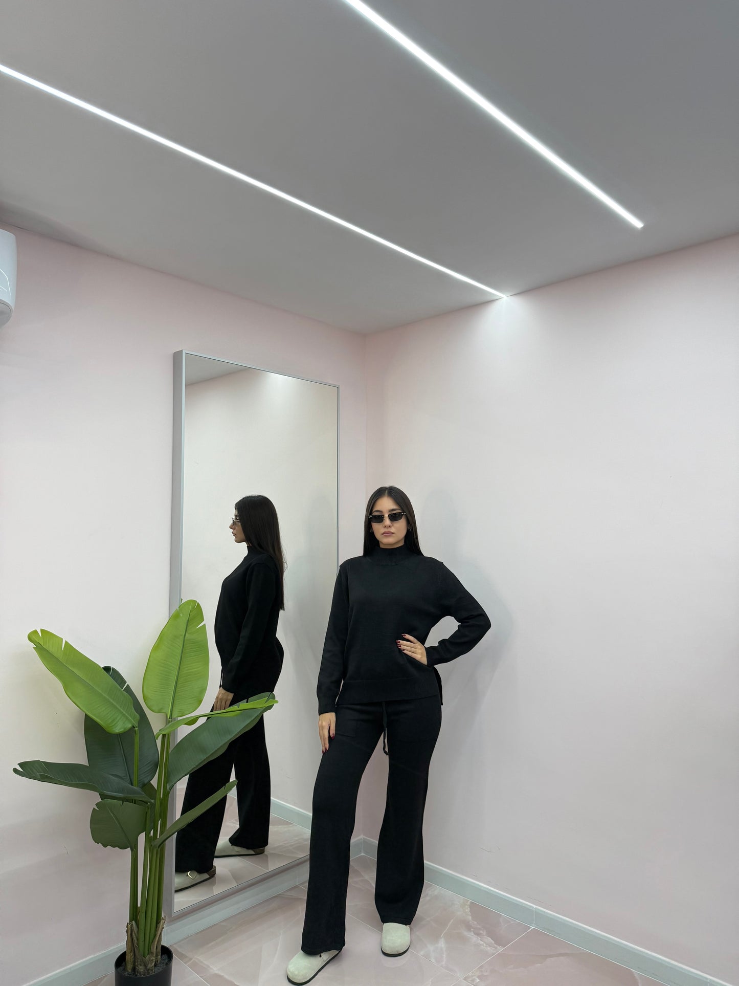 COORDINATO IN LANA RASATA