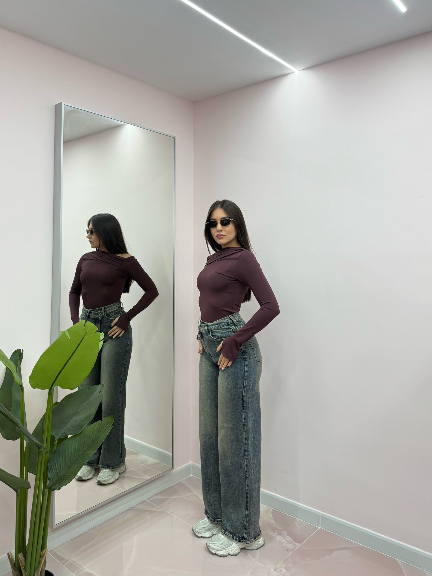 DENIM SABBIA ASIMMETRICO