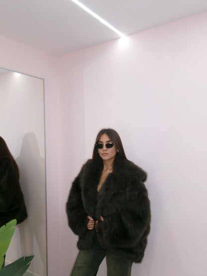 ECOFUR CON CAPPUCCIO MARRONE