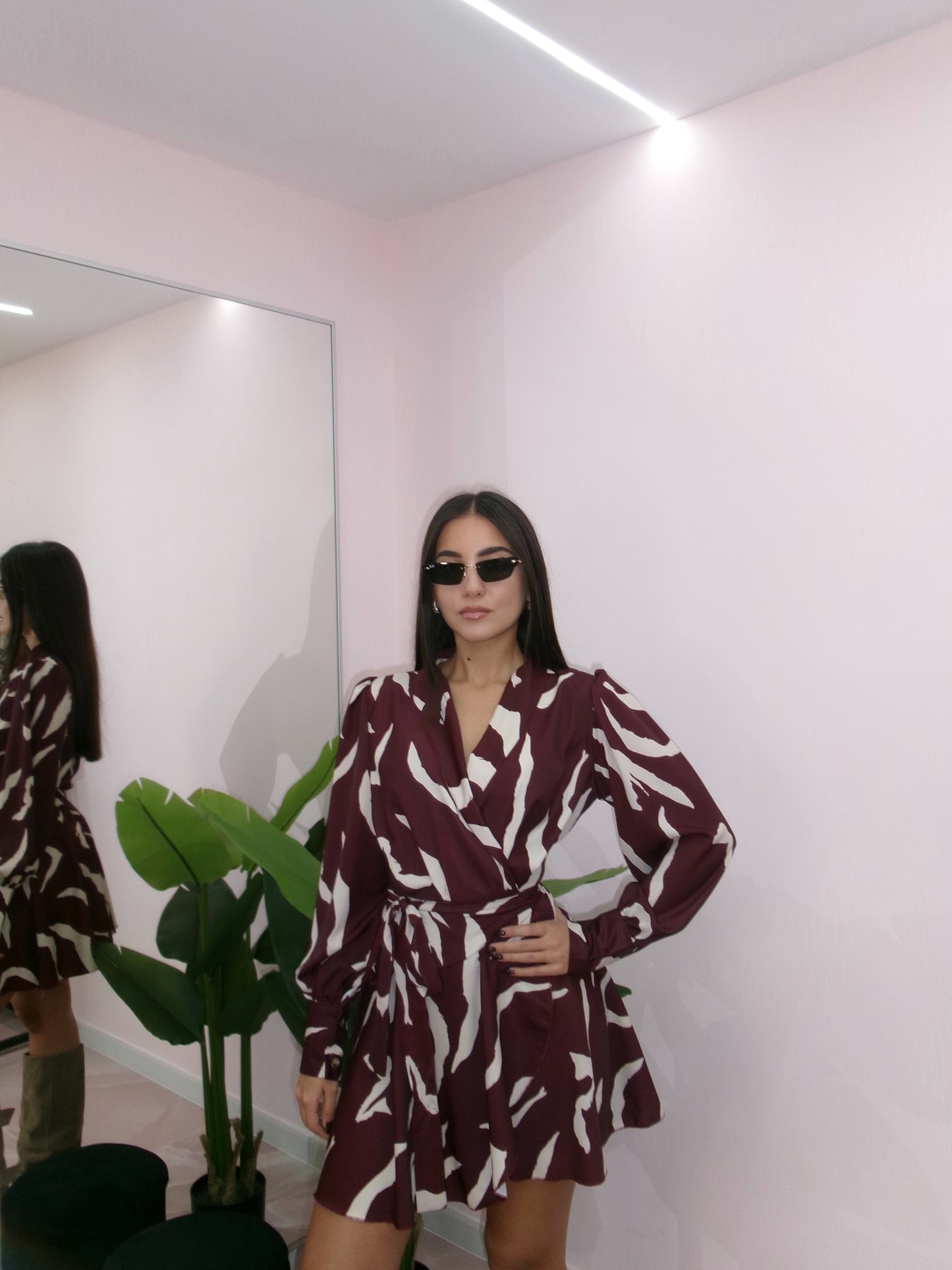 DRESS PORTAFOGLIO BORDEAUX