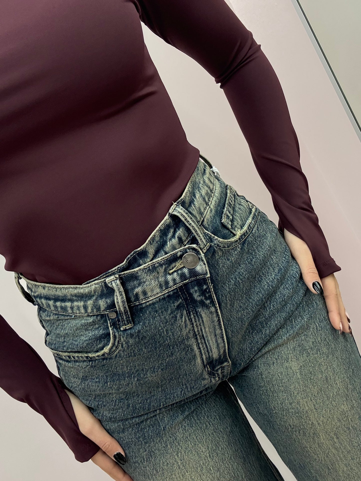 DENIM SABBIA ASIMMETRICO