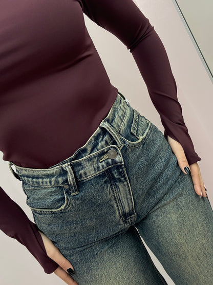 DENIM SABBIA ASIMMETRICO