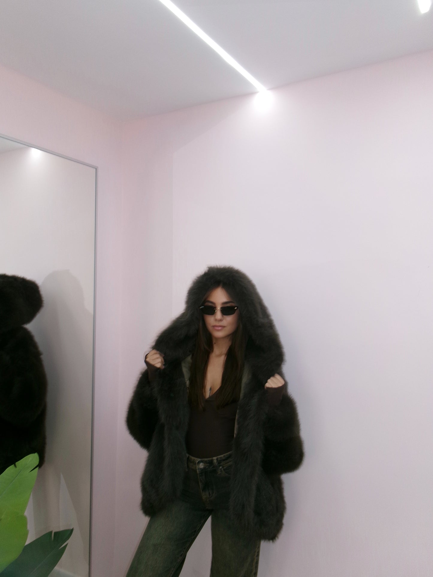 ECOFUR CON CAPPUCCIO MARRONE