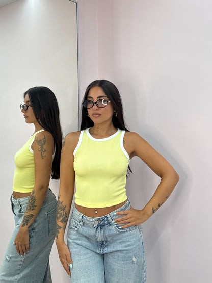 CANOTTA COSTINE DOPPIO COLORE
