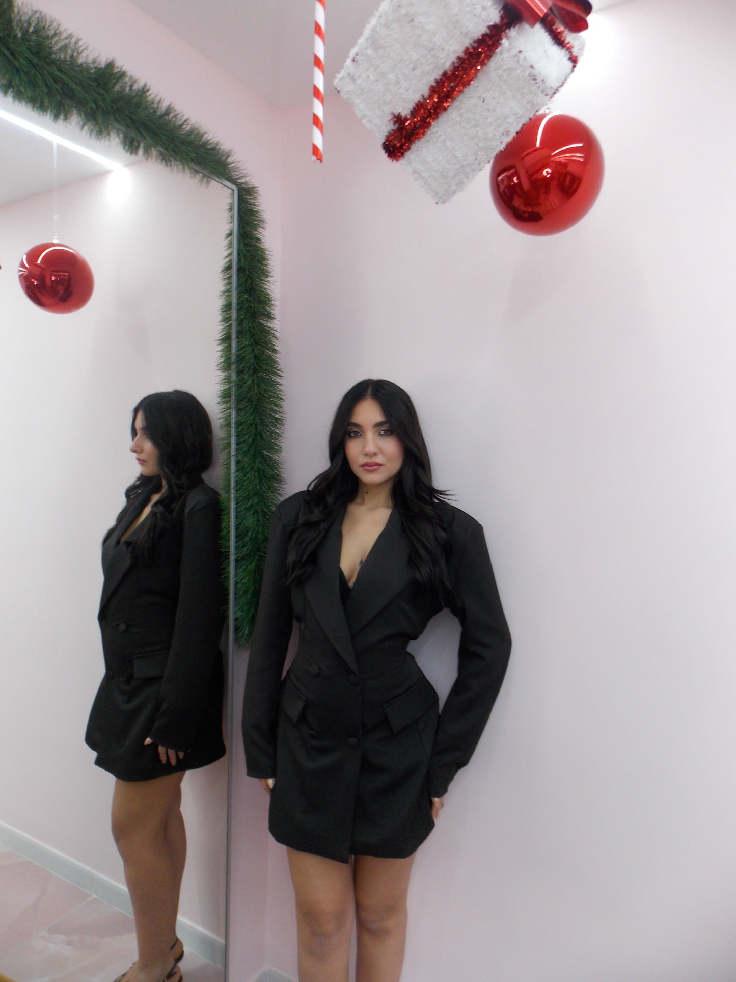 BLAZER DRESS DARK CHOCO