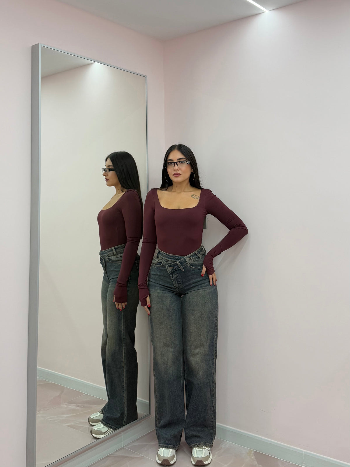 DENIM BUSTINO ASIMMETRICO