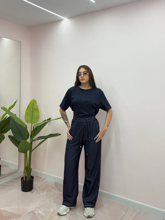 PANTALONE IN DENIM BLUE