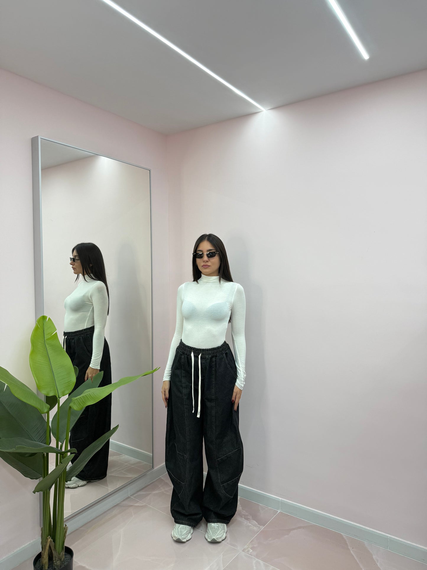 DENIM BALLOON BLUE E BLACK