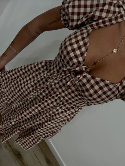 MINI DRESS DOLLY MARRONE